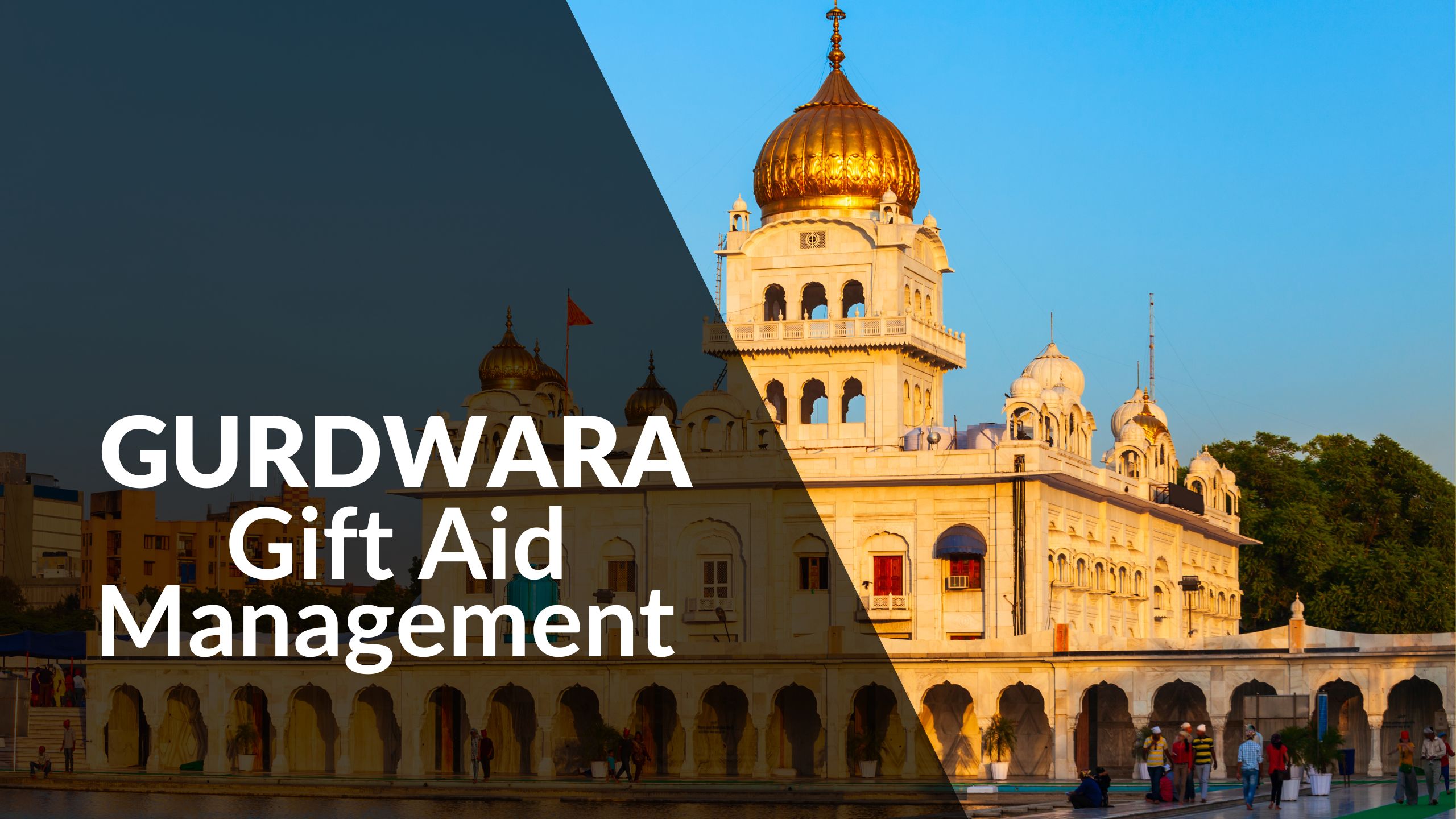 A background that says Gurdwara Gift Aid Management
