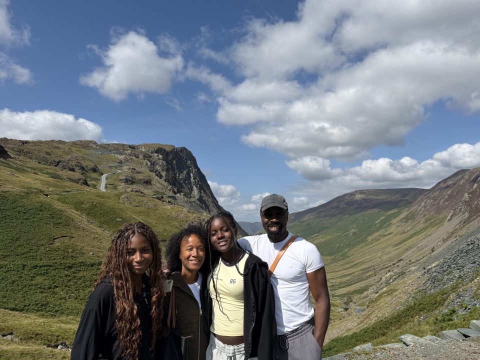 Cory Belfon with his family in the Lake District fells
