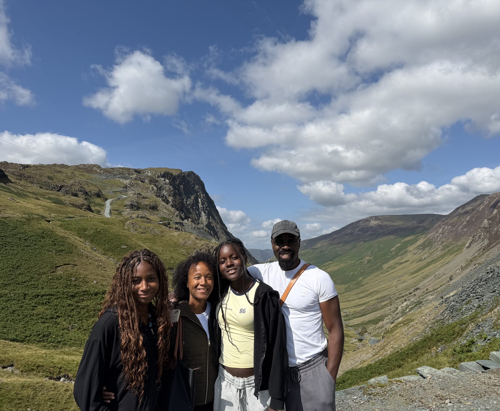 Cory Belfon with his family in the Lake District fells